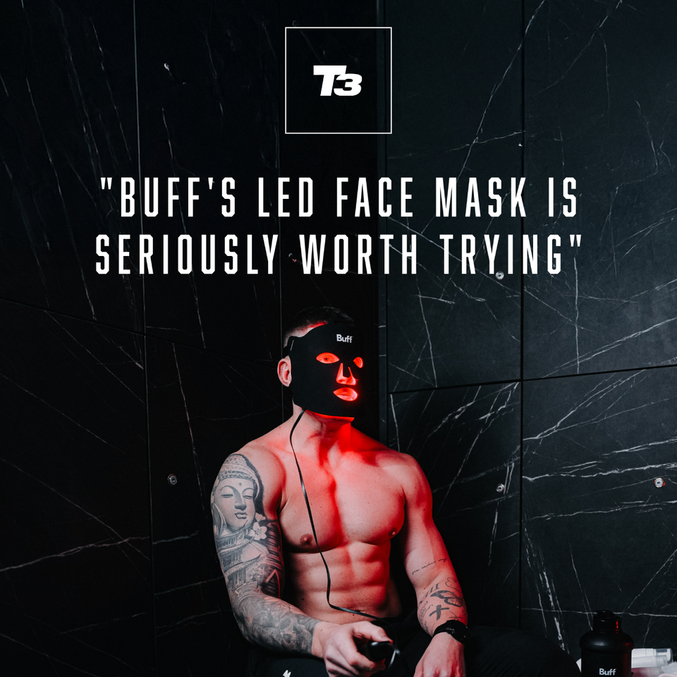 LED Face Mask for Men | Facial UV Red Light Therapy | Buff